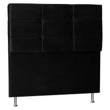 Cabeceira Solteiro 0,90m Tóquio Suede Preto - Pallazio