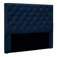 Cabeceira Solteiro 0,90m Toledo Suede Azul Marinho - Pallazio