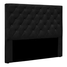 Cabeceira Solteiro 0,90m Toledo Suede Preto - Pallazio