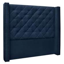 Cabeceira Solteiro 0,90m Vicenza Suede Azul Marinho - Pallazio