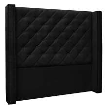 Cabeceira Solteiro 0,90m Vicenza Suede Preto - Pallazio