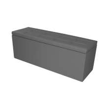 Calçadeira Recamier Baú Casal 1,40m Roma Corano Cinza - Pallazio