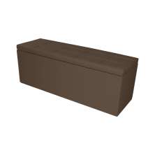 Calçadeira Recamier Baú Casal 1,40m Roma Corano Marrom - Pallazio