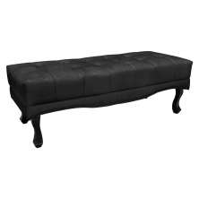 Calçadeira Recamier King 1,95m Vicenza Veludo Preto - Pallazio