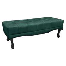 Calçadeira Recamier King 1,95m Vicenza Veludo Verde Floresta - Pallazio