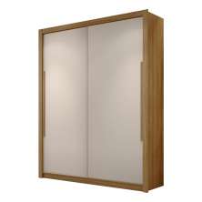 Guarda Roupa Casal 02 Portas de Correr Sevilha Nature/Fendi - Pallazio