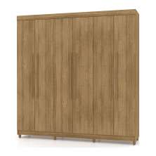 Guarda Roupa Casal 6 Portas 218 cm Elegância Nature -  Pallazio