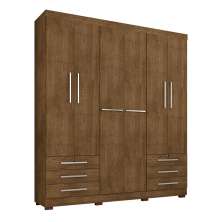 Guarda Roupa Casal Holanda 6 Portas e 6 Gavetas Malbec - Pallazio