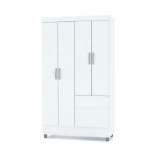Guarda Roupa Solteiro 4 Portas 102 cm Rio Plus Branco - Pallazio