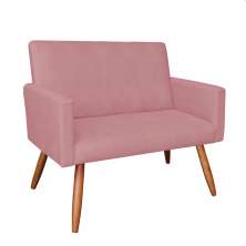 Namoradeira Nina Suede Rosê Pés Palito Castanho - Pallazio