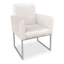 Poltrona Clarice Veludo Base Metálica Industrial Prata - Pallazio