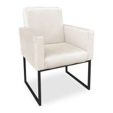 Poltrona Clarice Veludo Base Metálica Industrial Preto - Pallazio