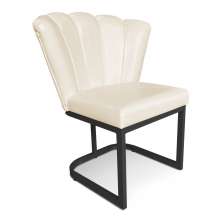 Poltrona Flor Corano Base Metálica Industrial Preto - Pallazio