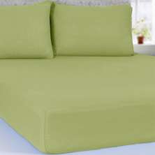 Lençol Queen Serena Malha 100% Algodão 158x198x35cm Verde
