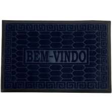 Tapete de Porta Emborrachado 40x60cm Azul Marinho