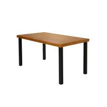 Mesa de Jantar Retangular Pisa Marrom e Preta 200 cm