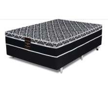 Conjunto Colchão Solteiro Molas De Fio Continuo Confortável Alta Qualidade Certificado Pelo Inmetro + Cama Base Box Luxo Cfl