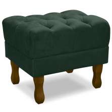 Puff Puf Retro Capitone 52x44cm Suede Verde MPassos
