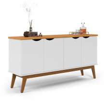 Buffet Prism 4 PT Branco e Cinamomo