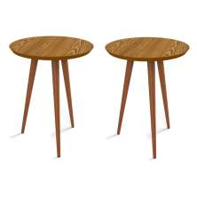 Conjunto com 2 Mesas Laterais Luna Cumarú 53 cm
