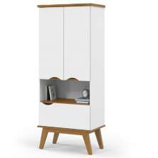 Armário Prism Retrô com 3 Portas - Branco - Patrimar Móveis