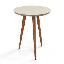 Mesa Lateral Redonda Luna 530 Off White
