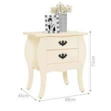 Mesa de Cabeceira Bombe Premier Off White