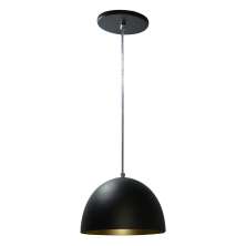 Pendente Meia Esfera D21 Preto e Ouro Pavilonis