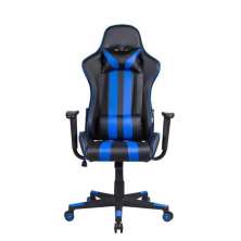 Cadeira Gamer Pelegrin em Couro PU Reclinável PEL-3013 Preta e Azul