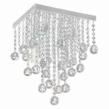 Lustre Classic com Adornos em Acrílico de Alto Brilho - Cor Cristal