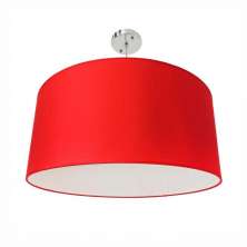 Lustre Dome Pelegrin PEL-021 Metal Tecido Vermelho