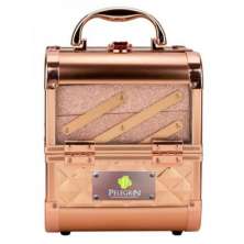 Maleta Maquiagem Joias Alumínio e Acrílico Pelegrin PEL-M1012 Rose Gold