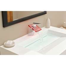 Torneira Cascata Com Misturador Monocomando Loomix P-007 Com Led