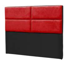 Cabeceira Barcelona 160 TCA-53 e TCA-944 Veludo Vermelho Com Veludo Preto Perfan Móveis