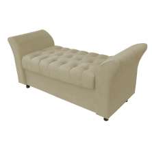 Calçadeira Egeo 160 Para Cama Queen TCA-941 Veludo Bege Perfan Móveis