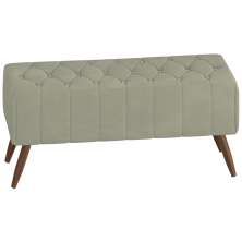Puff Puf Para Sala 100 cm Pes Madeira Trit Veludo SL 940 Peer
