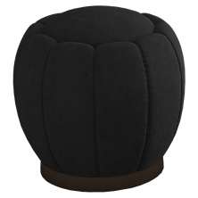Puff Puf Para Sala Base Metal Chocolate Tull Veludo SL 944 Peer