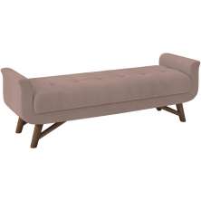 Puff Recamier 140 cm Pes Madeira Leville Veludo SL 949 Peer