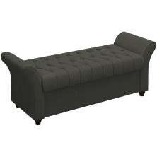 Recamier Calçadeira Bau 140 cm Pes MDF Ogeo Linho SL 74 Peer