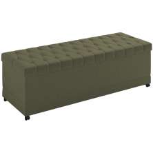 Recamier Calçadeira Bau 140 cm Rodizios Madi Corano TCS 357 Peer
