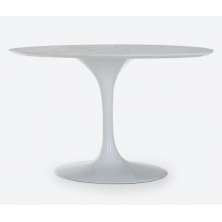 Base de Mesa de Jantar Saarinen Oval Para Tampo de 160x90 até 244x122 cm Branca