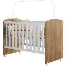 Berço Com Rodizios Amore Nature Branco PLLA