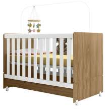 Berço Mini Cama 2 em 1 Encanto Nature Branco PLLA