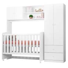 Conjugado Infantil Berço e Armario 4 PT 999150 Branco PLLA