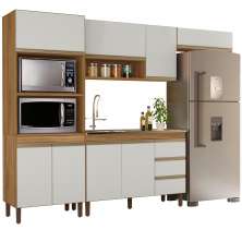 Cozinha Modulada 8 Portas 259cm 5550 Nature Off White PLLA