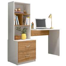 Escrivaninha Multifuncional 2 Gavetas 138cm Branco Nature PLLA