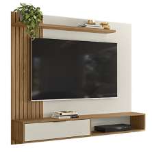 Painel TV 65" Berlim Nature Off White PLLA