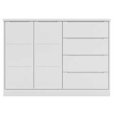 Cômoda Infantil 2 Portas e 4 Gavetas Pérola Branco - Phoenix