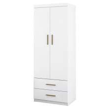 Guarda Roupa Infantil Chiara 2 Portas e 2 Gavetas Branco - Phoenix Baby