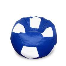 Puff Bola Super em Azul Royal & Branco